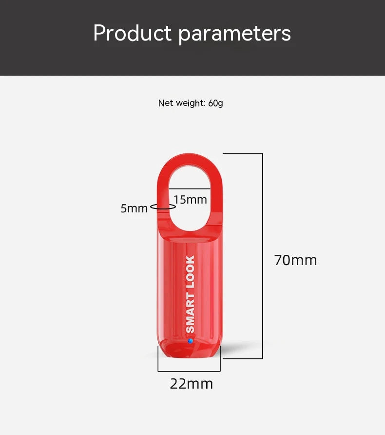 Portable USB Rechargeable Fingerprint Lock: Secure Your Backpack, Gym Locker, House Door, or Luggage with Ease