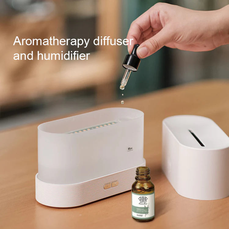 Flame Aroma Diffuser Humidifier and Scented Lamp
