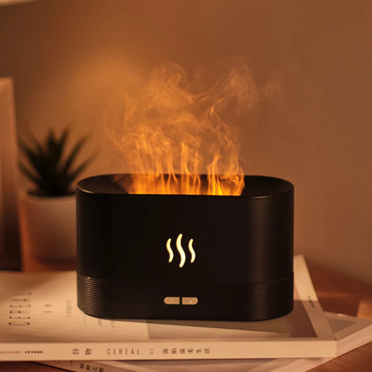 Flame Aroma Diffuser Humidifier and Scented Lamp